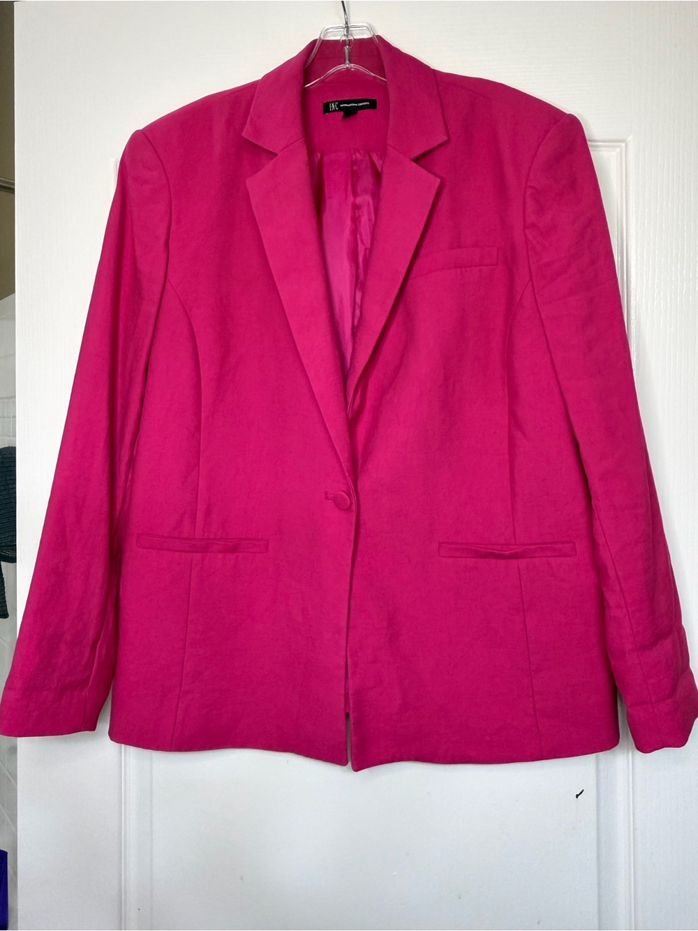 INC International Concepts Pink Linen Blazer Size M
